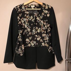 Logo By Lori Goldstein Floral Black Women's Jacket